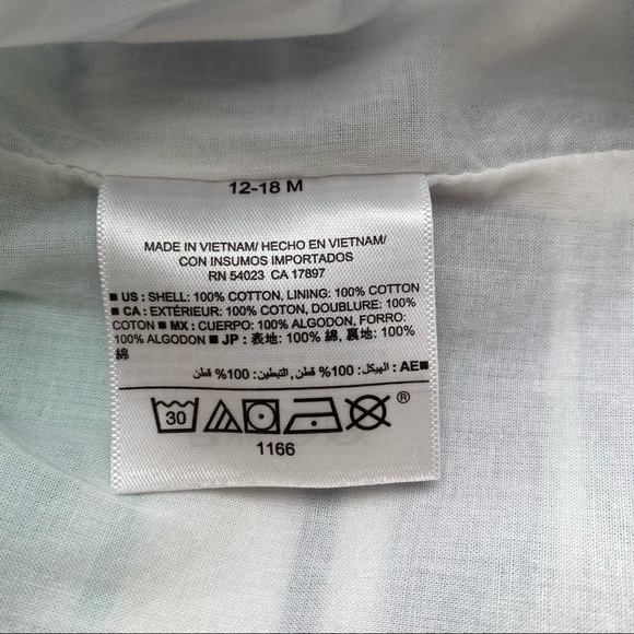 Old Navy Toddler Girls Blue/Green/White Sleeveless Striped Dress 12-18M - Picture 6 of 12